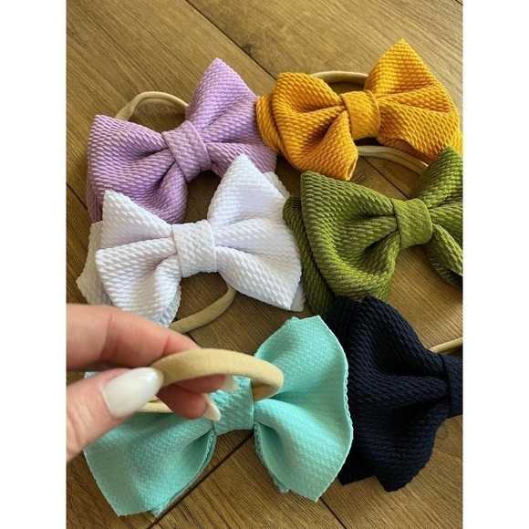 New Bundle of Baby Infant Girls Headband Hair Bows - One Size Multi Colo… - Picture 3 of 3